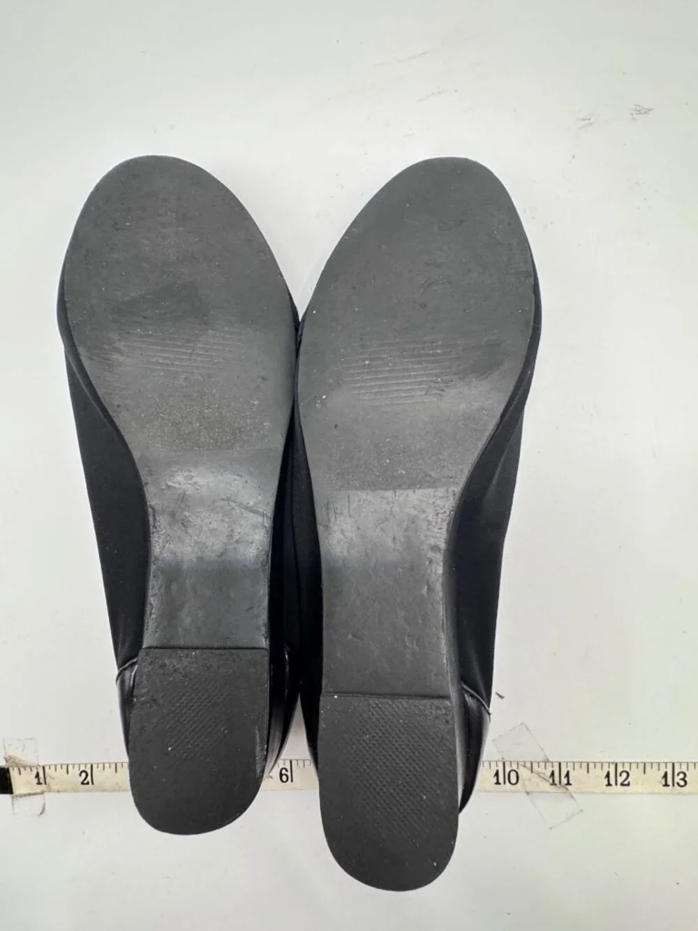 Angel Steps Black 9.5M  Wedge Comfort Shoes Slip-On Stretch Fabric